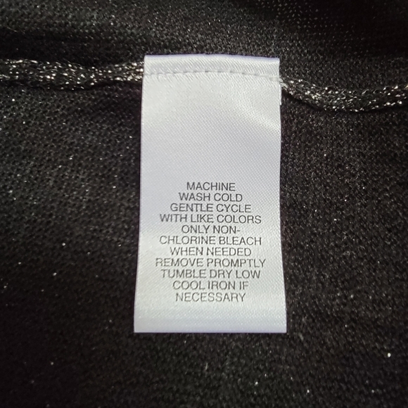 NWT Designer Originals Black/Silver Sparkle Cardigan Size 1X - Picture 6 of 9